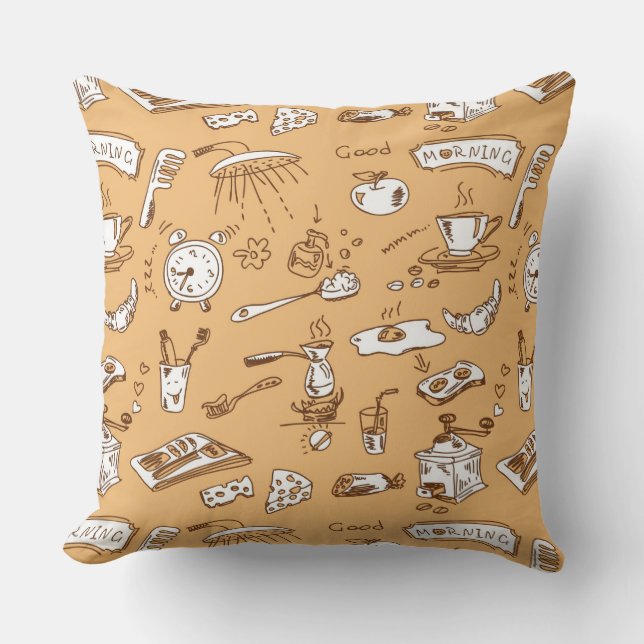Breakfast Pattern 2 Cushion (Front)