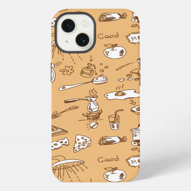 Breakfast Pattern 2 iPhone Case (Back)