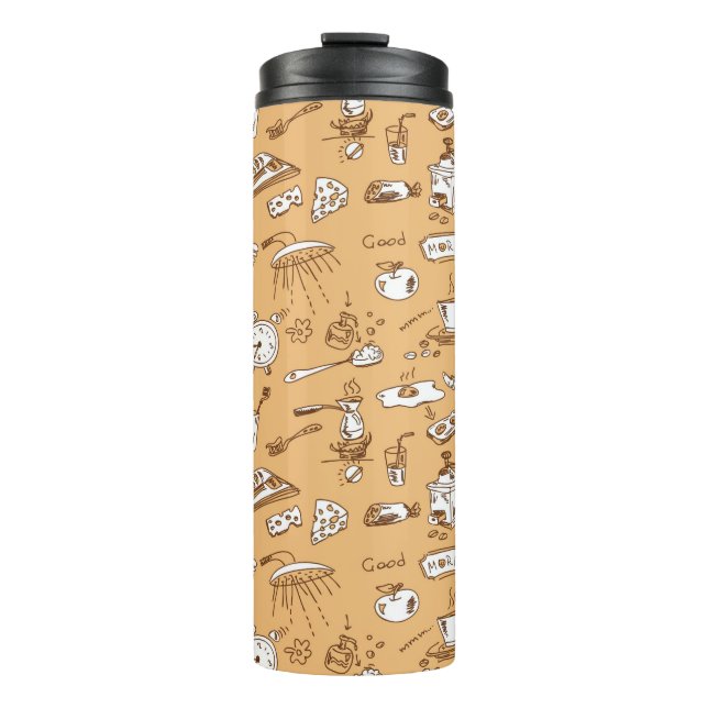 Breakfast Pattern 2 Thermal Tumbler (Front)