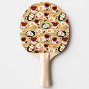 Breakfast Pattern 3 Ping Pong Paddle