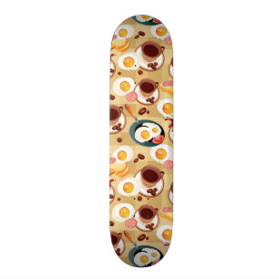 Breakfast Pattern 3 Skateboard