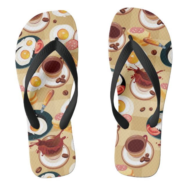 Breakfast Pattern 3 Thongs (Footbed)