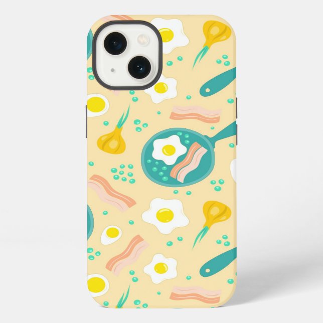 Breakfast Pattern iPhone Case (Back)