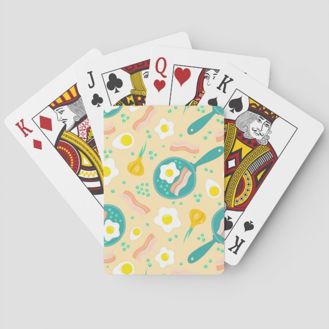 Breakfast Pattern Playing Cards (Back)
