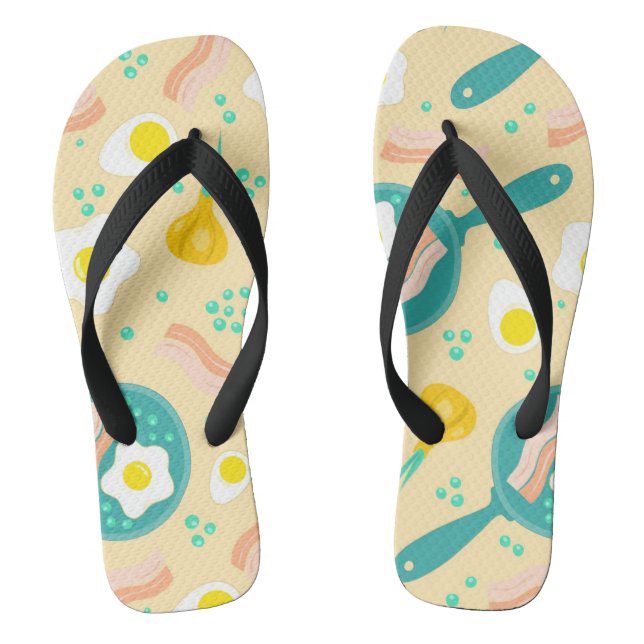 Breakfast Pattern Thongs (Footbed)