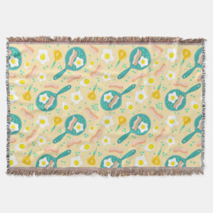 Breakfast Pattern Throw Blanket