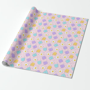 Breakfast Pattern Wrapping Paper