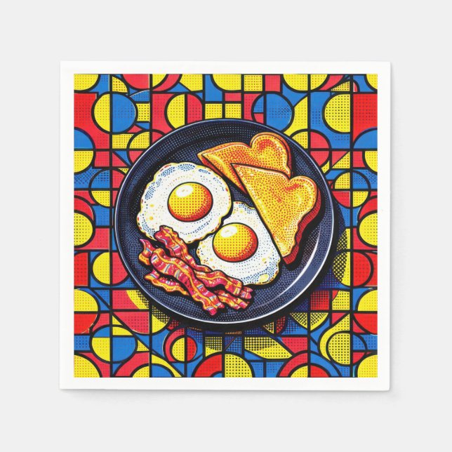 Breakfast Pop Art Napkin (Front)
