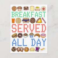 Breakfast Served All Day Neon Diner Sign Foodie
