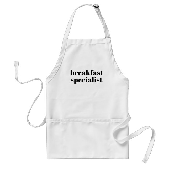 Breakfast Specialist Cute Quote Apron (Front)