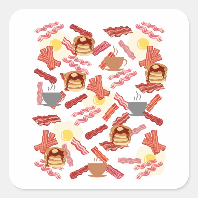 Breakfast  square sticker (Front)