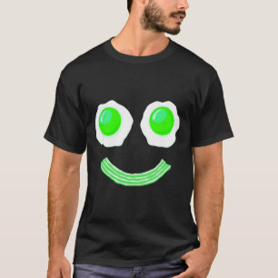 Breakfast St. Patricks Day Funny Eggs Smile Green  T-Shirt