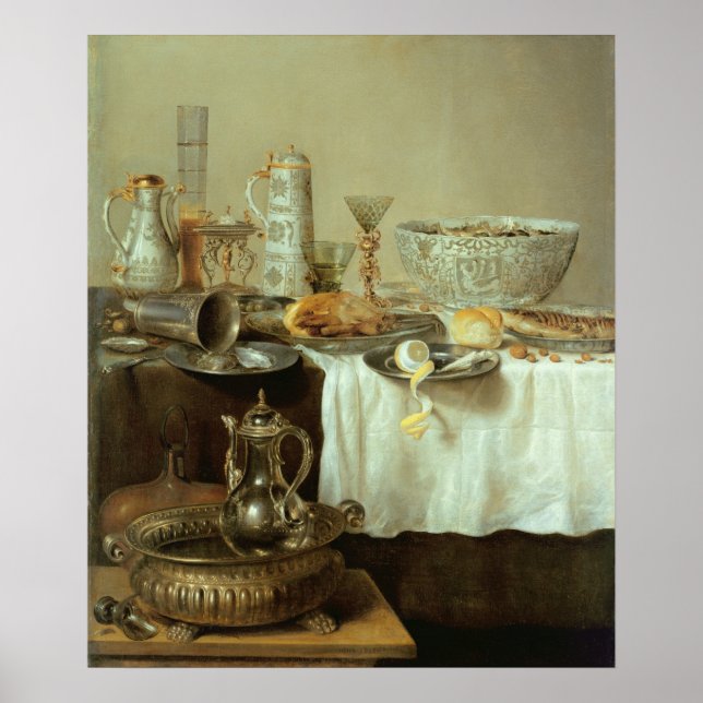 Breakfast Still Life, 1638 Poster (Front)