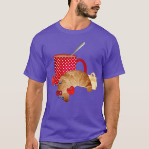 Breakfast still life with croissant and coffee boy T-Shirt