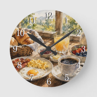 Breakfast Table Wall Clock — Cozy Kitchen Design