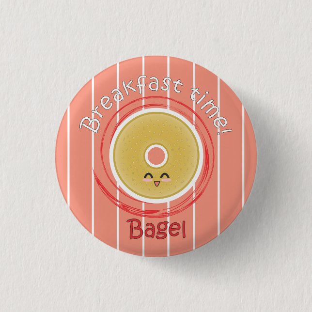 Breakfast Time - Bagel 3 Cm Round Badge (Front)