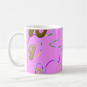 Breakfast Time Circles Loops Modern Pink Magenta Coffee Mug