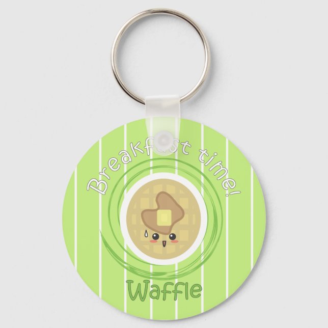 Breakfast Time - Waffle Key Ring (Front)
