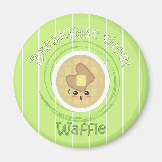 Breakfast Time - Waffle Magnet (Front)
