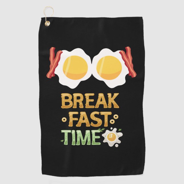 Breakfast Time with Egg and bacon  Golf Towel (Front)