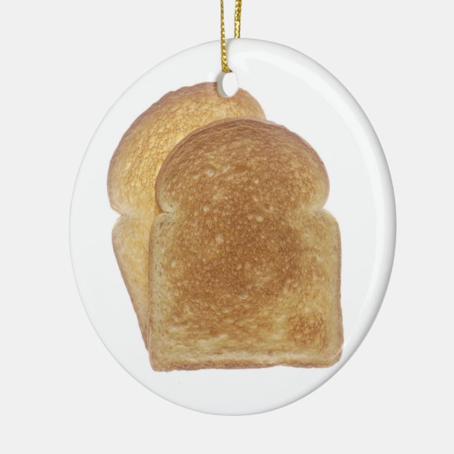 Breakfast Toast Ceramic Ornament (Left)