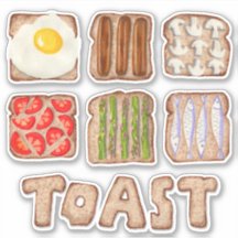 Breakfast Toast Custom-Cut Sticker