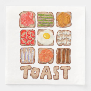 Breakfast Toast Paper Napkins
