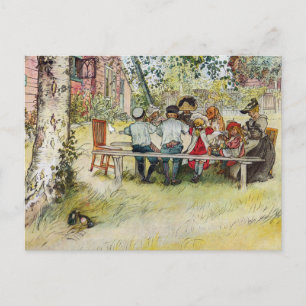 Breakfast under the Big Birch by Carl Larsson Postcard