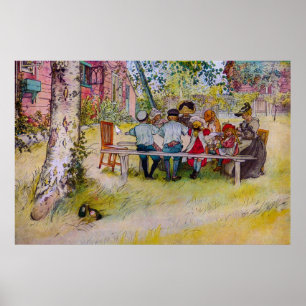 Breakfast Under The Birch - Carl Larsson Print