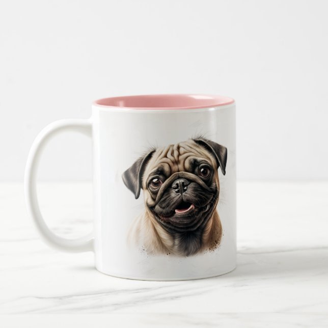 Breakfast Wine Funny Cute Quote Two-Tone  Coffee Mug (Left)