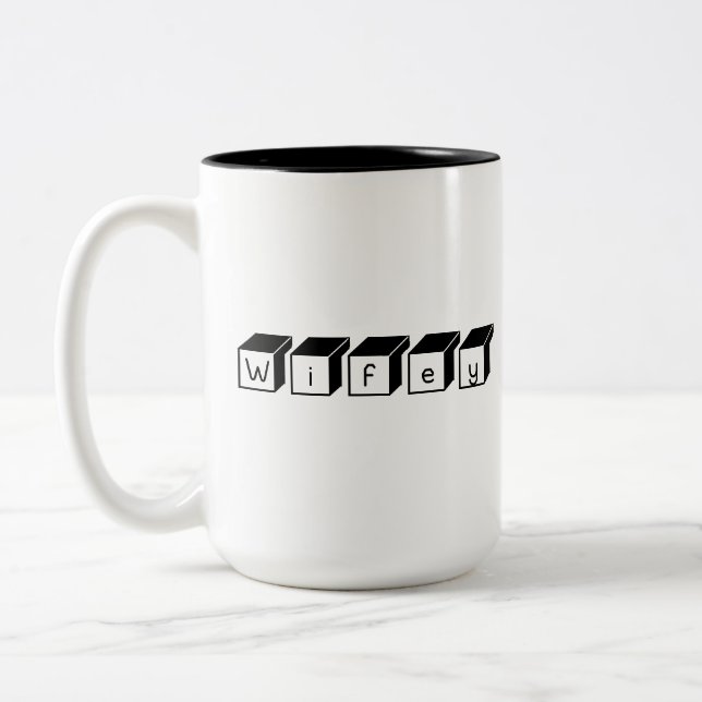 Breakfast Wine Funny Cute Trendy Quote gift  Two-Tone Coffee Mug (Left)