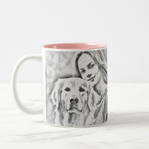 Breakfast Wine Funny Cute Trendy Quote Two-Tone Coffee Mug