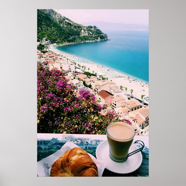 Breakfast with a Coastal View Photography Print (Front)