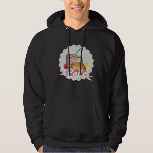 Breakfast with love croissant coffee and berries hoodie