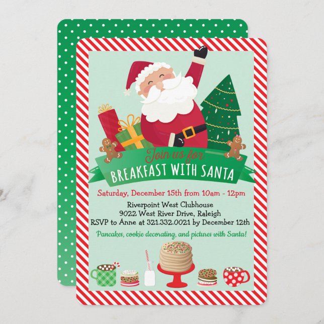Breakfast With Santa Invitation (Front/Back)