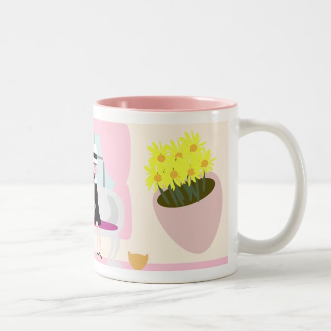 Breakfast with Stephanie Deluxe Two-Tone Coffee Mug (Right)