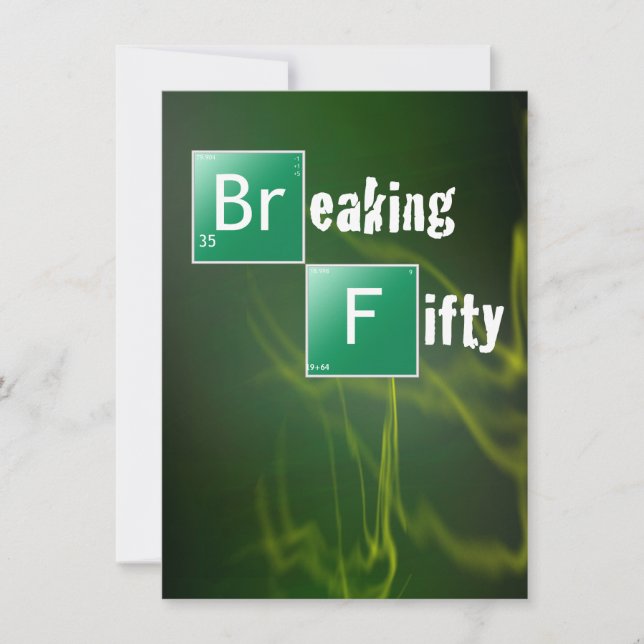 Breaking 50th Birthday Party Invitation (Front)