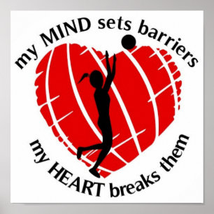 BREAKING BARRIERS GIRLS BASKETBALL PLAYER POSTER
