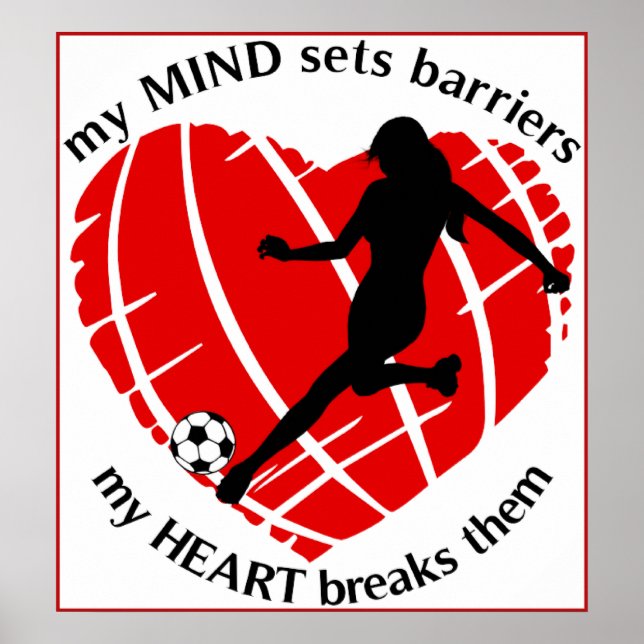 Breaking Barriers Lady Soccer Poster (Front)