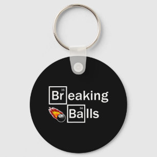 Breaking Billiard Player Pool Snooker 8 Ball Funny Key Ring