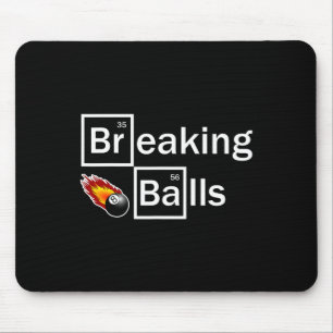 Breaking Billiard Player Pool Snooker 8 Ball Funny Mouse Pad