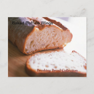 Breaking Bread Buffalo Wings Recipe Postcard