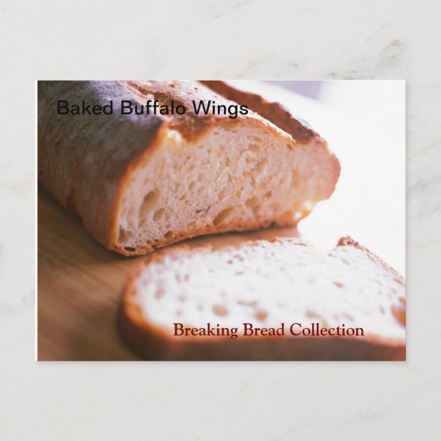 Breaking Bread Buffalo Wings Recipe Postcard (Front)