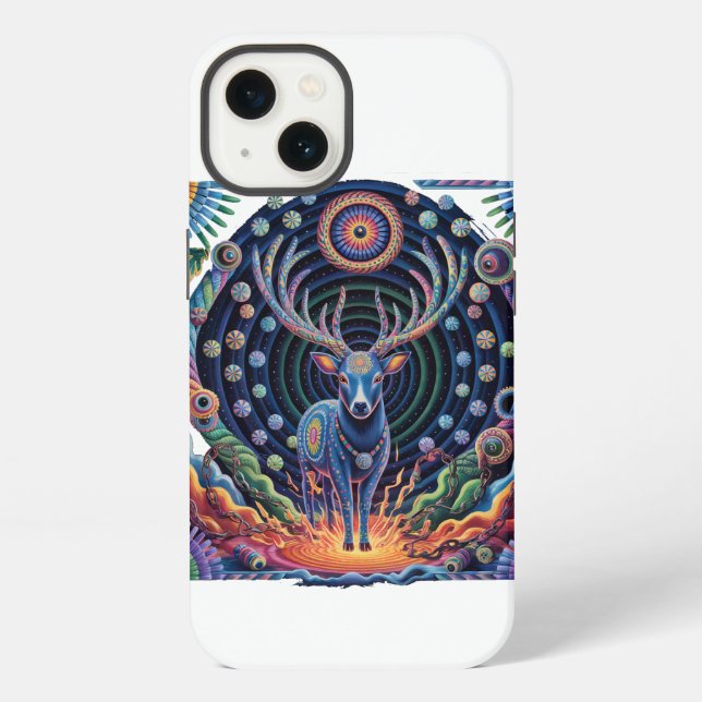 Breaking Chains  | Indigenous Art | Aztec Deer iPhone Case (Back)