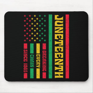 Breaking Every Chain 1865 American Flag Africa Mouse Pad