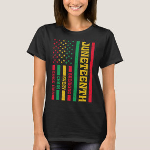 Breaking Every Chain 1865 American Flag Africa T-Shirt