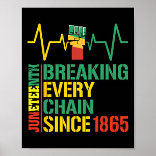 Breaking Every Chain Since 1865 Black History 3 Poster