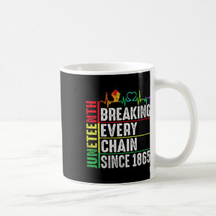 Breaking Every Chain Since 1865 Juneteenth Black H Coffee Mug