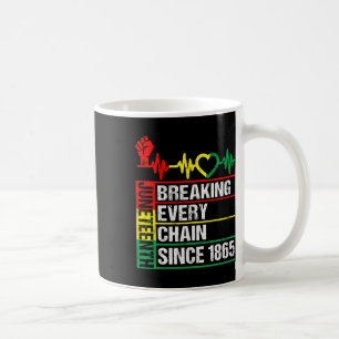 Breaking Every Chain Since 1865 Juneteenth Black H Coffee Mug