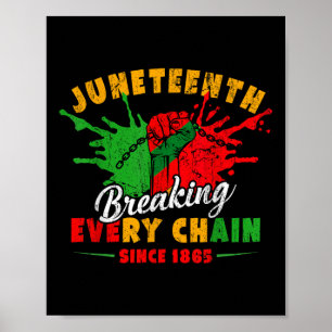 Breaking Every Chain Since 1865 Juneteenth Freedom Poster